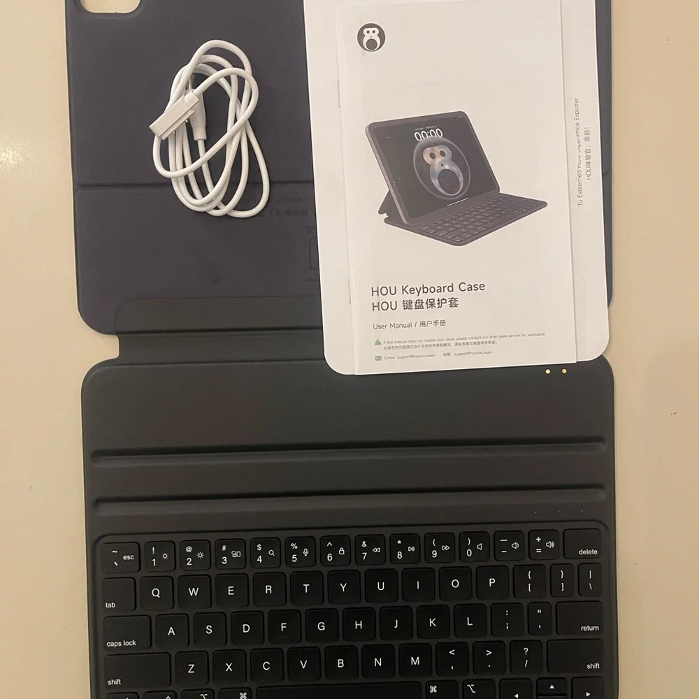 HOU Slim Bluetooth Keyboard Case for iPad Air 11 inch M2/M3, Air 5th/4th, Pro 11